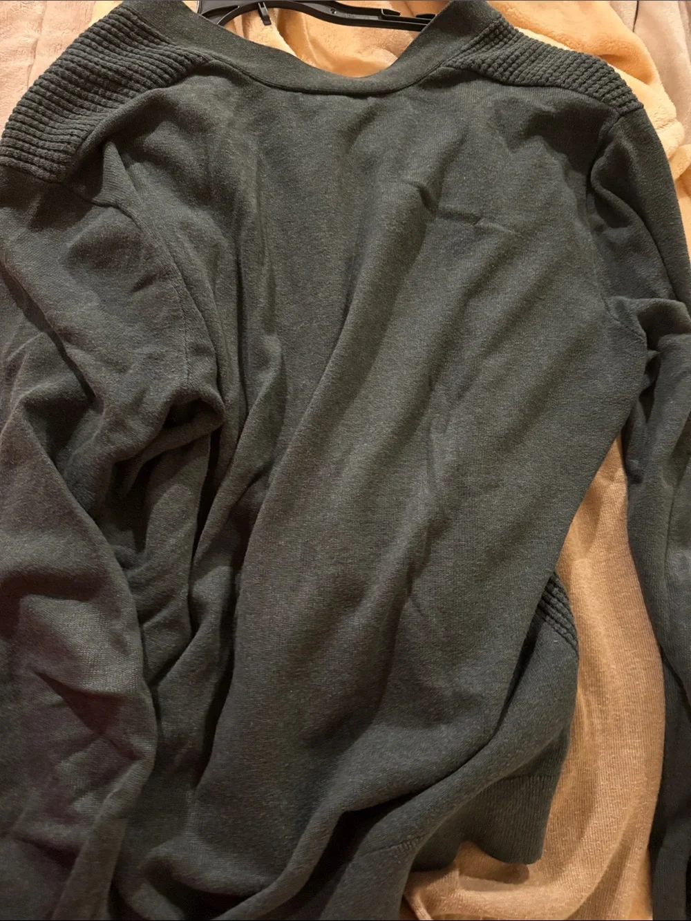 Banana Republic Green and Camel Waffle Knit Cardigans